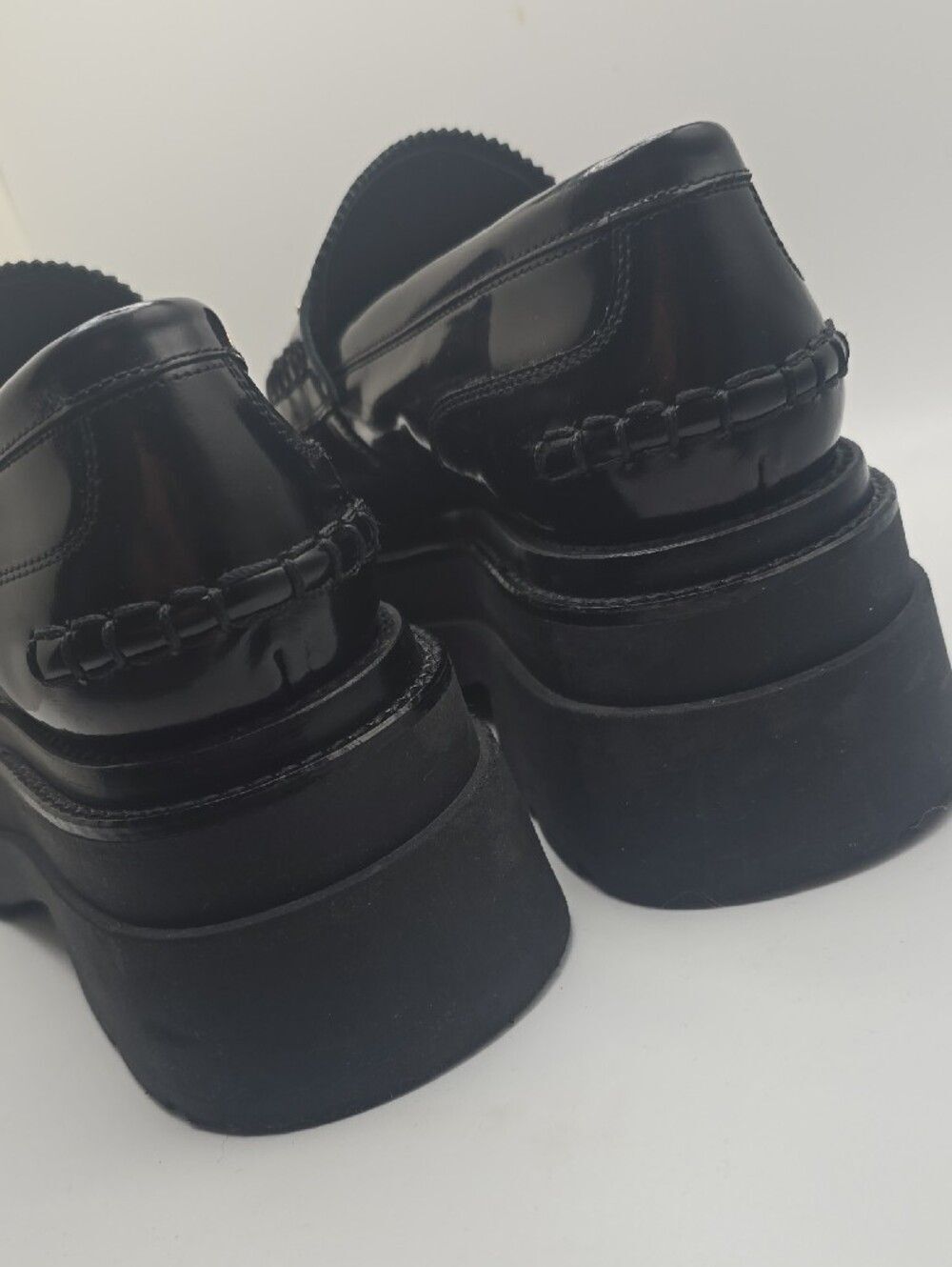 Alexander Wang Black Patent Leather Platform Loafers - Picture 6 of 7